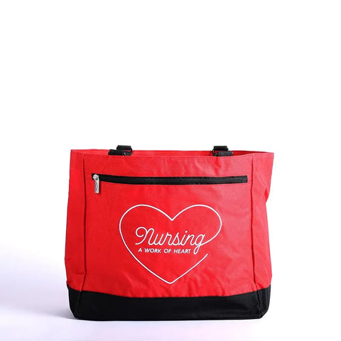 Swanson Christian Products - Tote - Nursing Is A Work Of Heart - Red