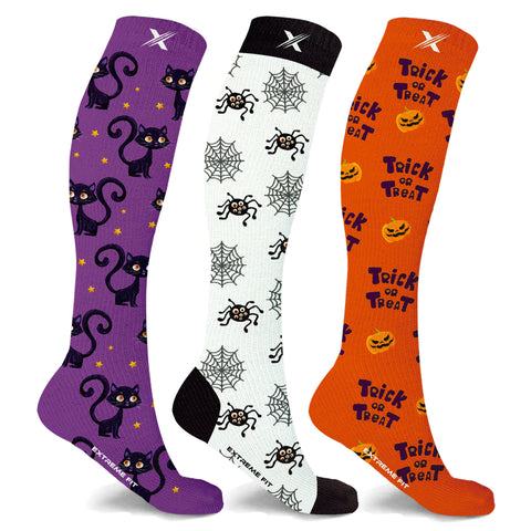 Extreme Fit Wholesale - Halloween Knee High Compression Socks - 3 ASST STYLES