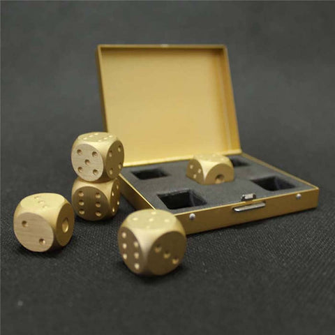 Mad Man - Men's Brushed Stainless Dice Set