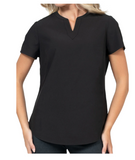 Notch Neck Stretch Blouse 1096