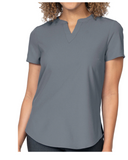 Notch Neck Stretch Blouse 1096