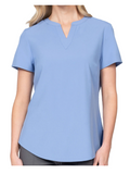 Notch Neck Stretch Blouse 1096