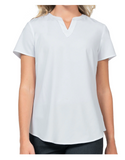 Notch Neck Stretch Blouse 1096