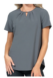 Key Holes Stretch Blouse 1127