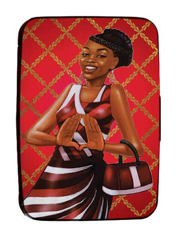 African American Expressions - Red and White Card Holder
