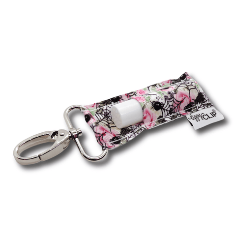 LippyClip Lip Balm Holder - Roses and Spiders Halloween LippyClip® Lip Balm Chapstick
