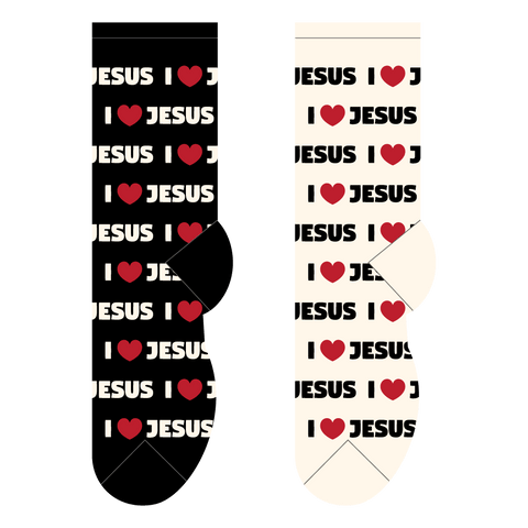 FOOZYS Fun Socks - I Love Jesus