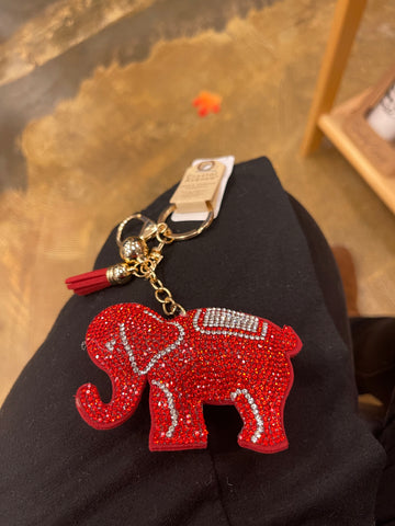 Elephant Red Key Chain