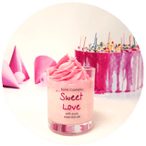 Bomb Sweet Love Piped Glass Candle